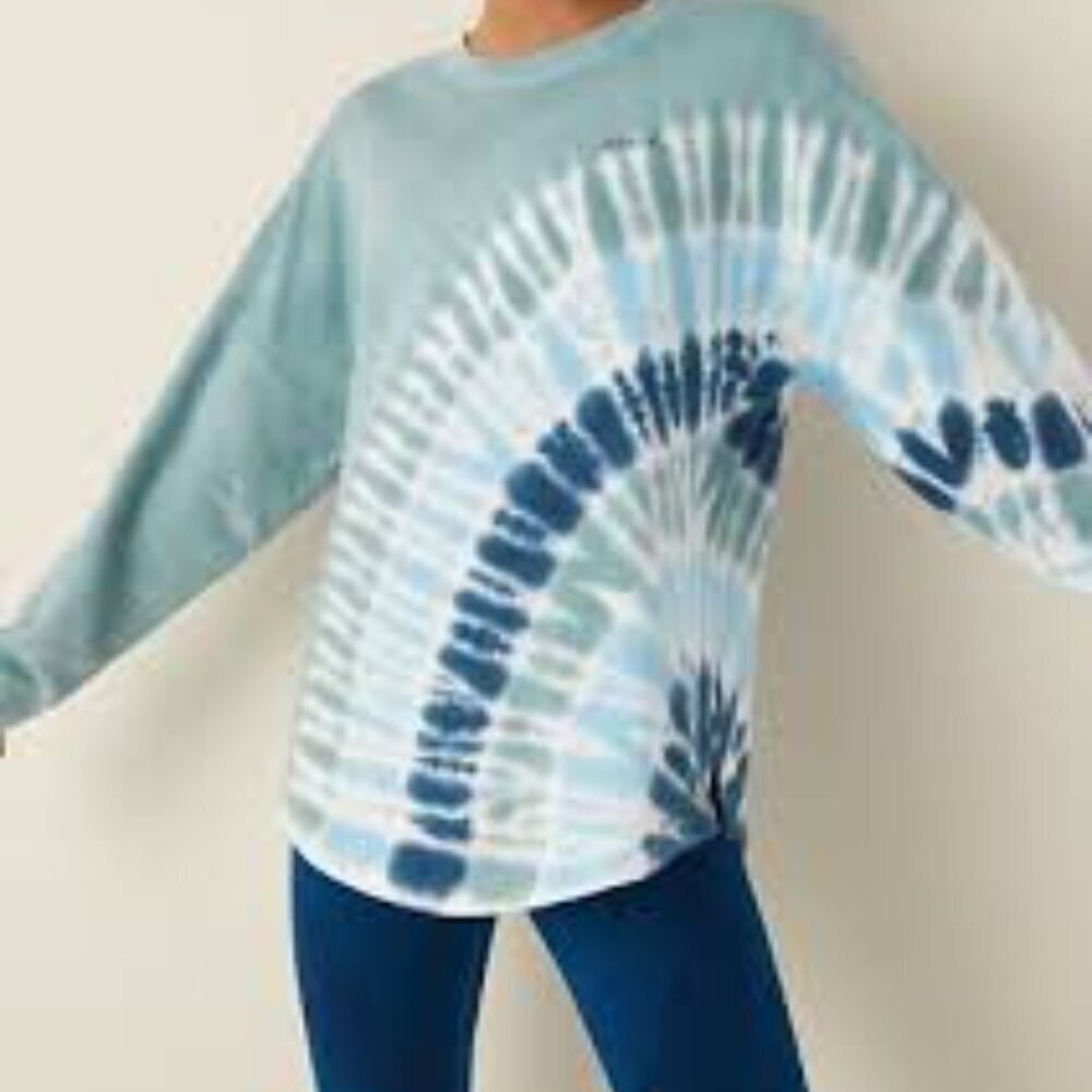 Pink Victoria's Secret Tie Dye Varsity Pullover Sweatshirt  Women’s Size Medium